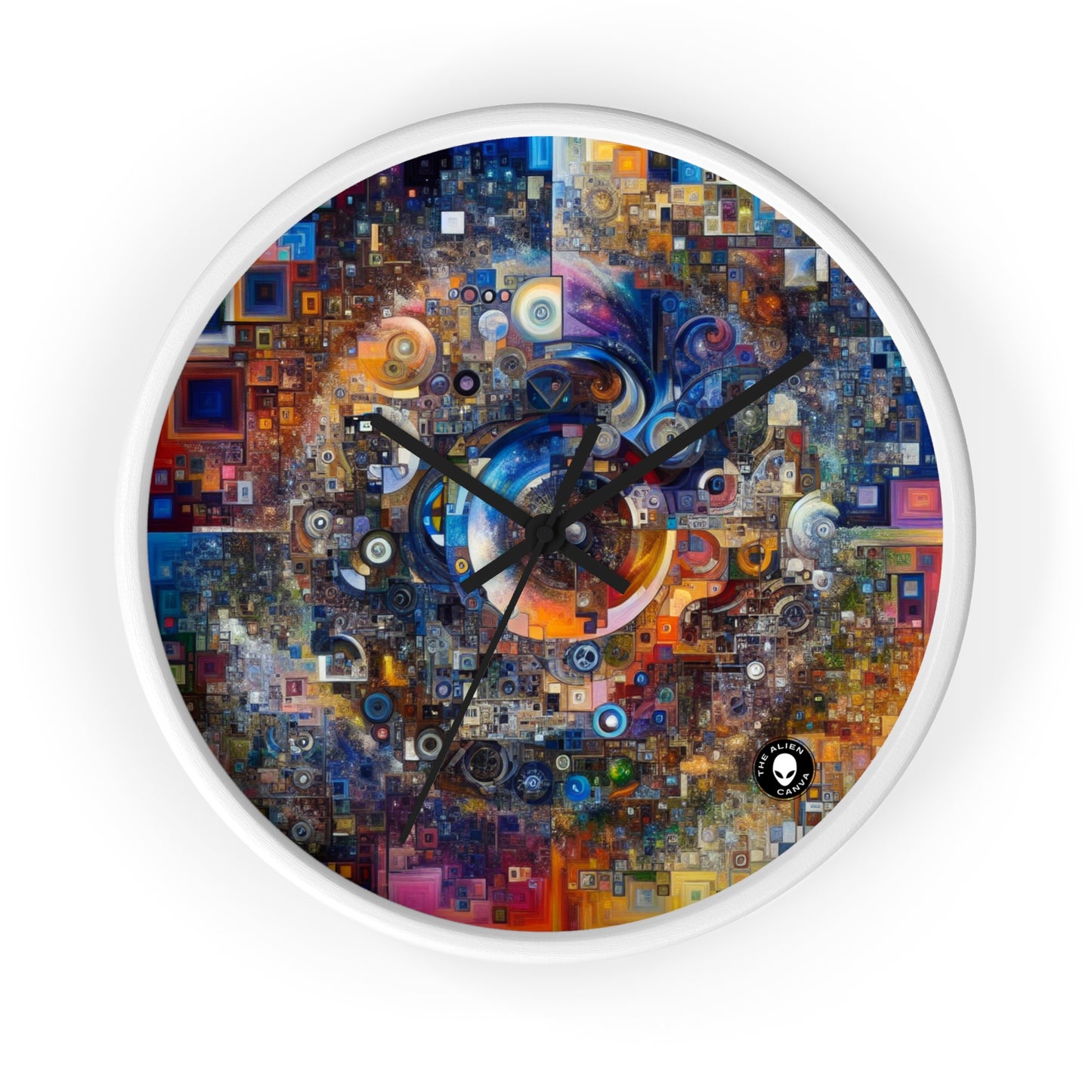 "Percepción distorsionada: un comentario posmoderno sobre la realidad" - The Alien Wall Clock Arte posmoderno