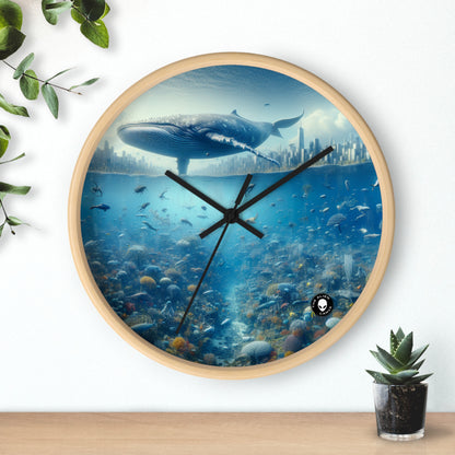 "Whale City: A Surreal Underwater Wonderland" - The Alien Wall Clock