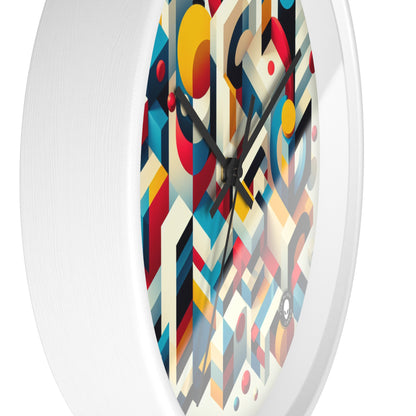 "Harmonious Balance: Geometric Abstract Art" - The Alien Wall Clock Geometric Abstraction