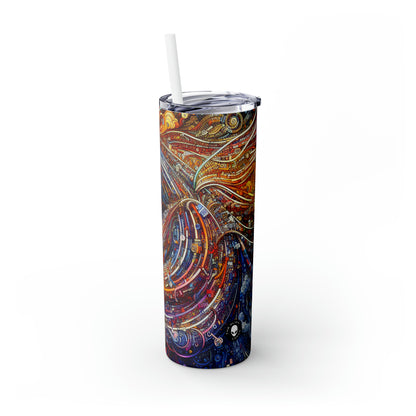 'Cyber ​​Journeys': el vaso delgado con pajita de Alien Maars®, arte digital de 20 oz