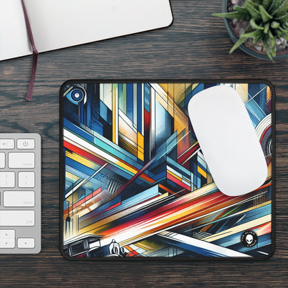 "Galactic Dream: Futuristic Neon City" - The Alien Gaming Mouse Pad Futurism