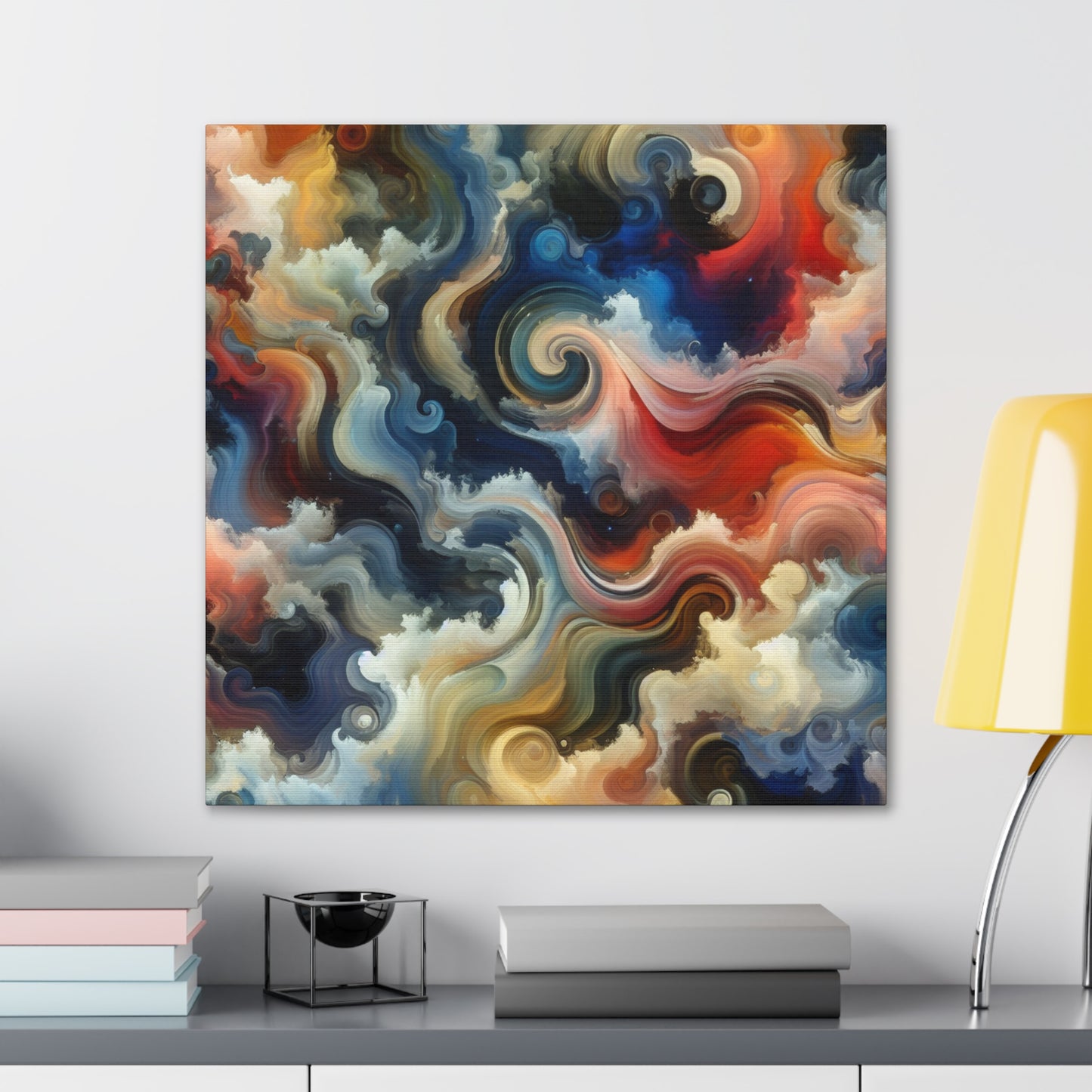 "Chaotic Balance: A Universe of Color" - The Alien Canva Abstract Art Style