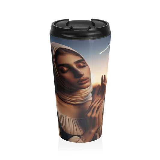 "Glow of the Golden Sunset" - The Alien Stainless Steel Travel Mug Romanticism