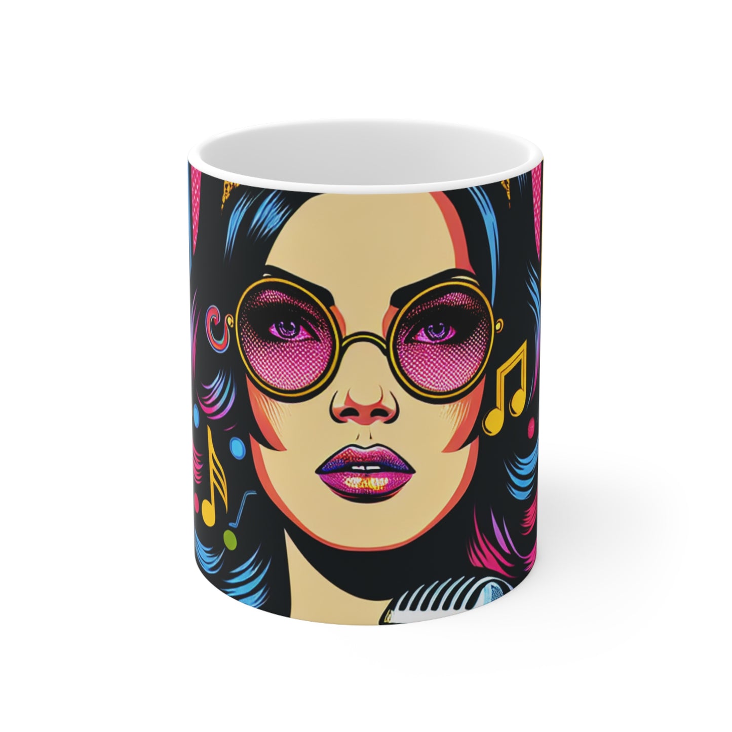 "Celebrando la iconografía pop: un retrato retrospectivo" - Taza de cerámica The Alien 11oz Pop Art