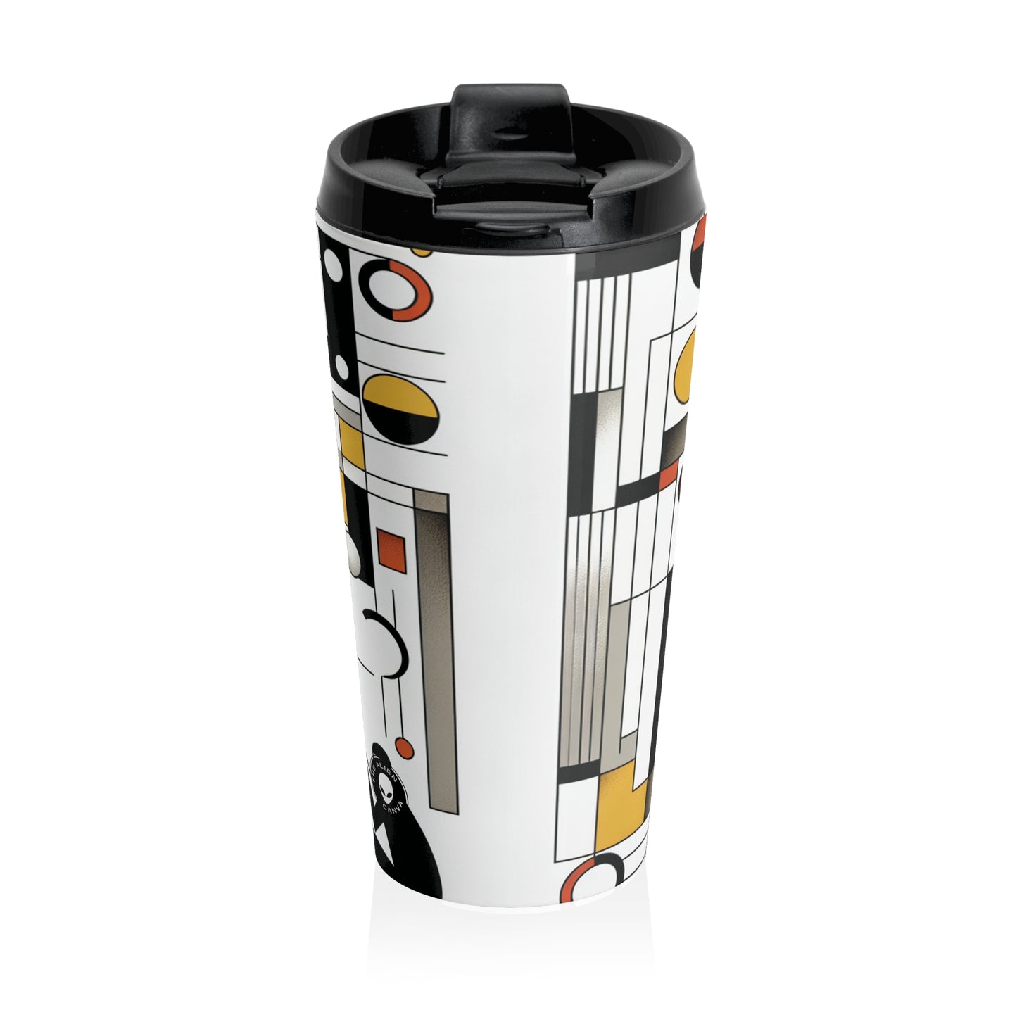 "Equilibrium in Abstract: Geometric Suprematism" - The Alien Stainless Steel Travel Mug Suprematism