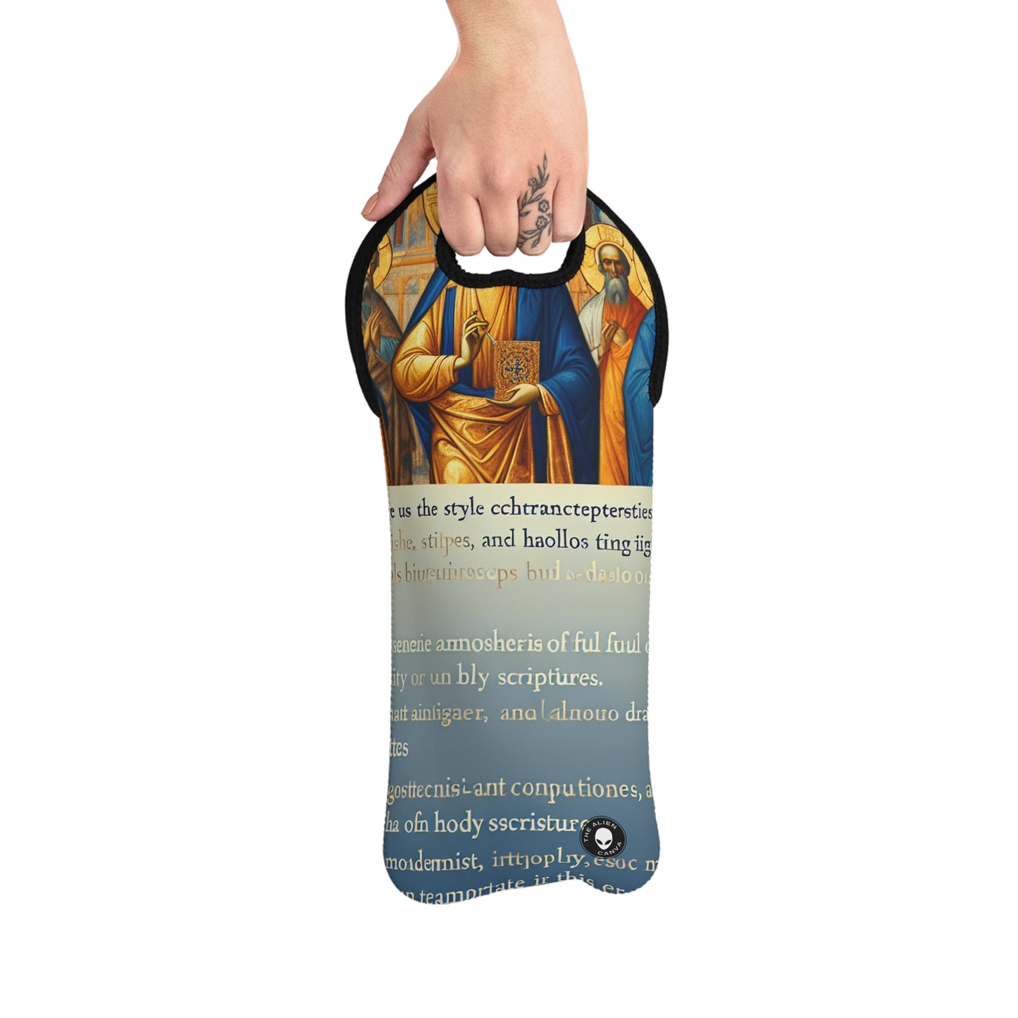 "Forged in Faith: The Journey from Despair to Hope" - The Alien Wine Tote Bag Religious Art