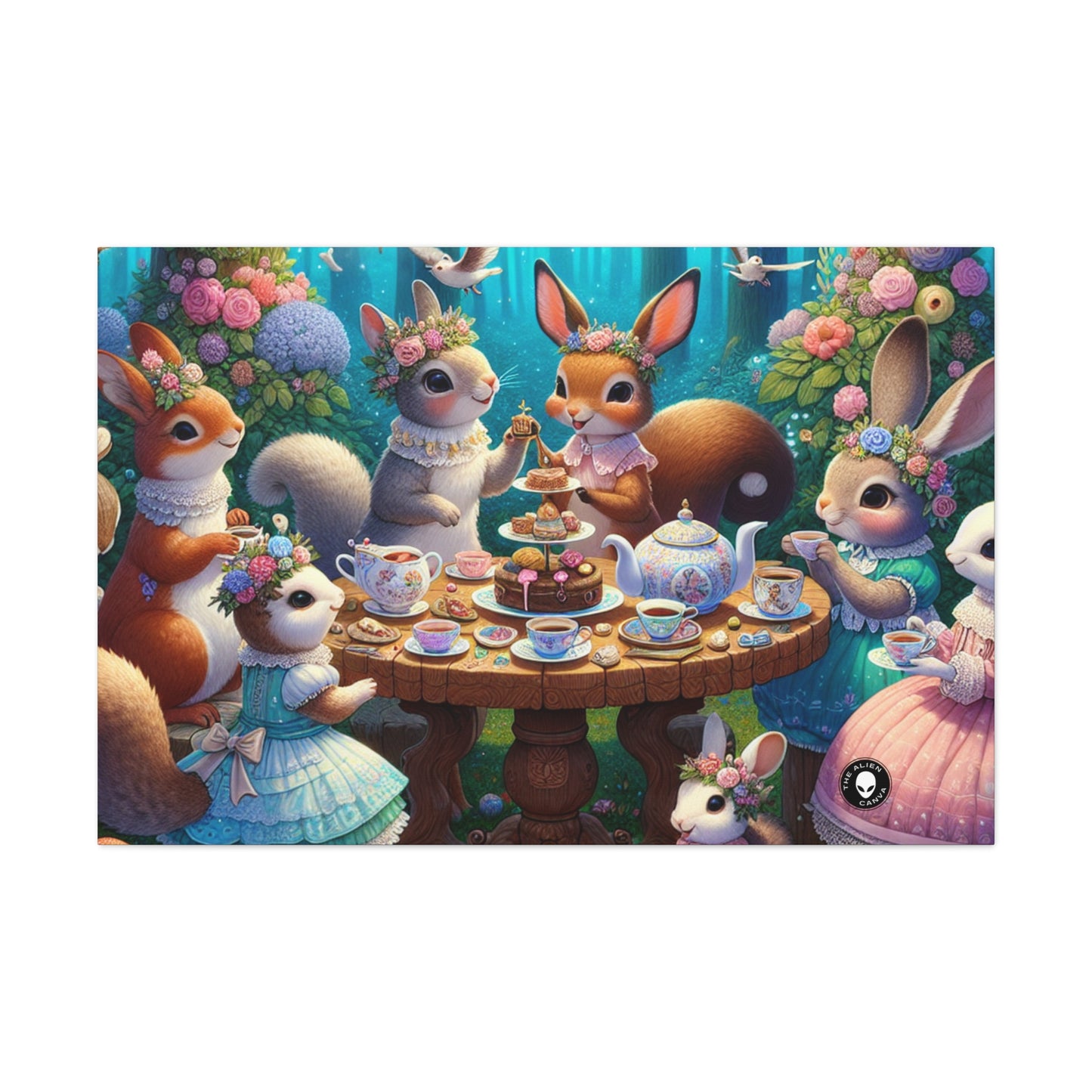 "Enchanted Tea Party in the Woodland Glade" - The Alien Canva