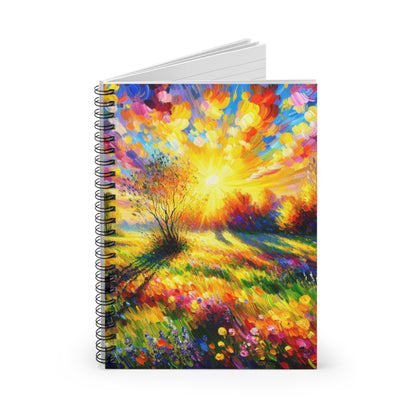 "Vibrant Springtime Sky" - The Alien Spiral Notebook (Ruled Line) Fauvism Style