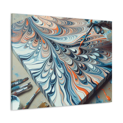 "Tilting the Canvas: Acrylic Pouring Exploration" - The Alien Canva Acrylic Pouring Style