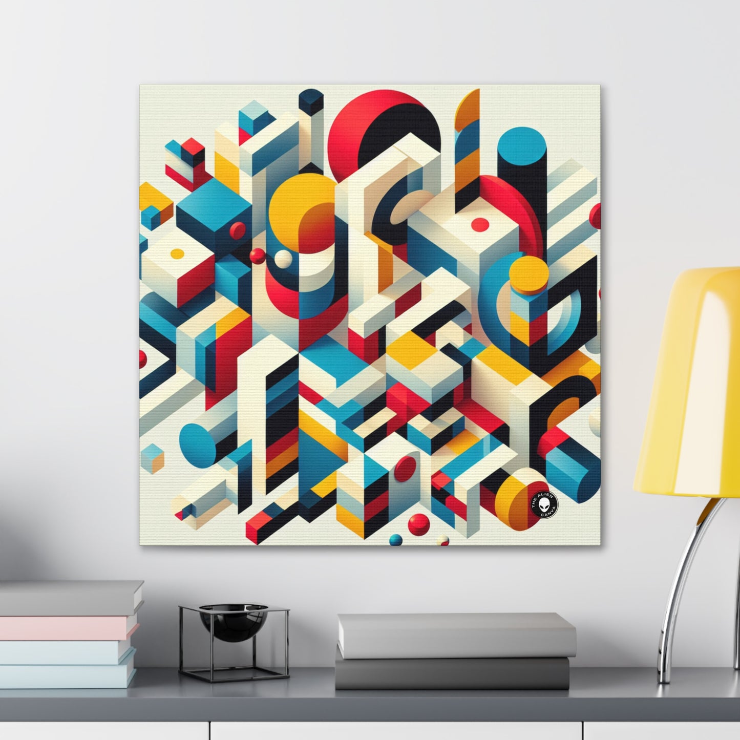 "Harmonious Balance: Geometric Abstract Art" - The Alien Canva Geometric Abstraction