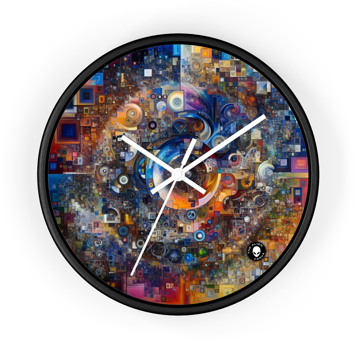 "Perception Distorted: A Postmodern Commentary on Reality" - The Alien Wall Clock Postmodern Art