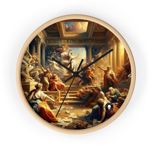 "Modern Renaissance: Leaders of Today" - The Alien Wall Clock Neoclassicism