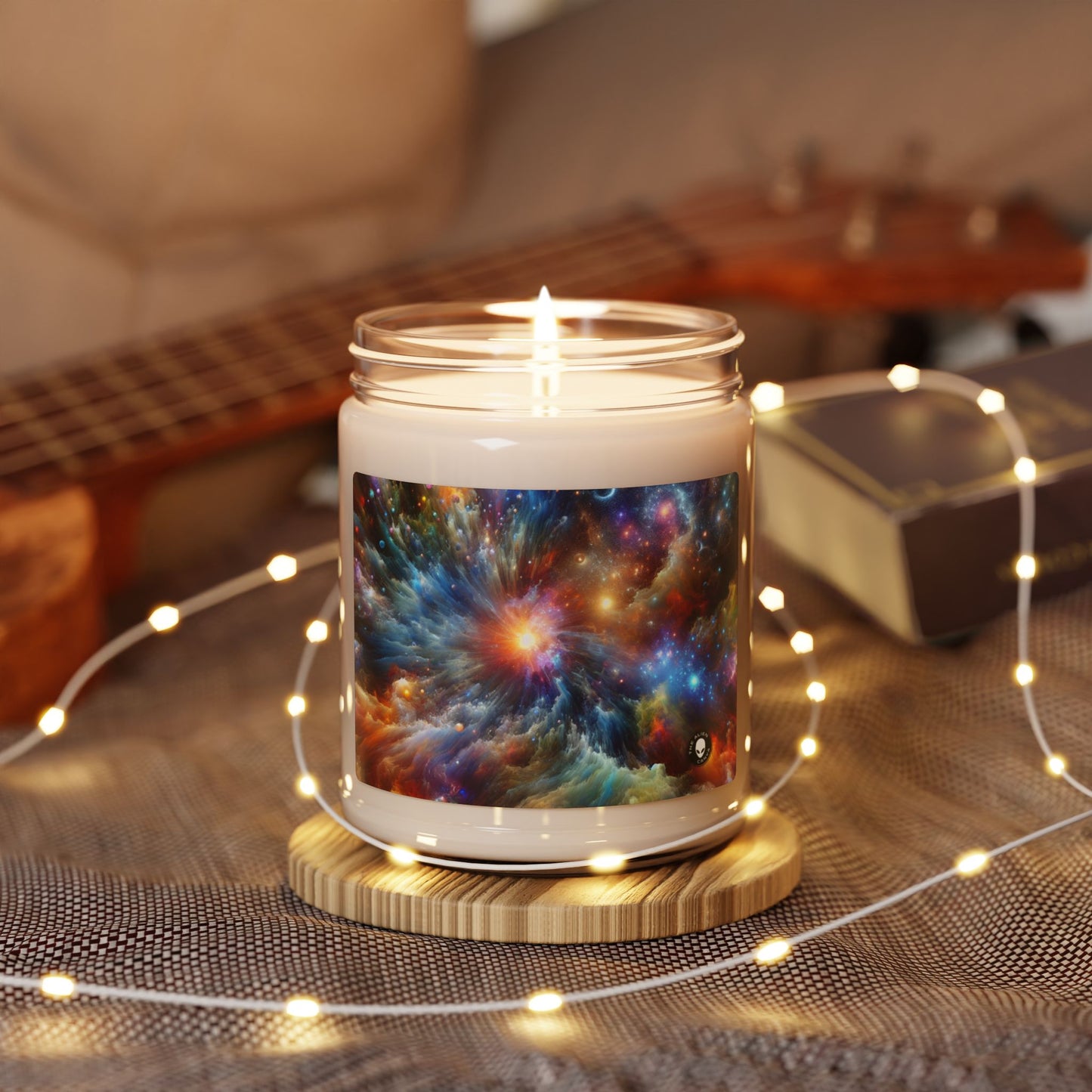 "Galactic Creation: A Kaleidoscope of Cosmic Wonder" - The Alien Scented Soy Candle 9oz