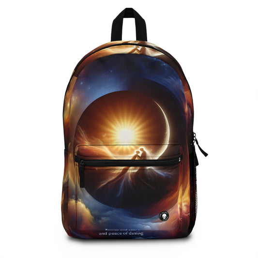 "Celestial Embrace: The Fusion of Sun and Moon" - The Alien Backpack