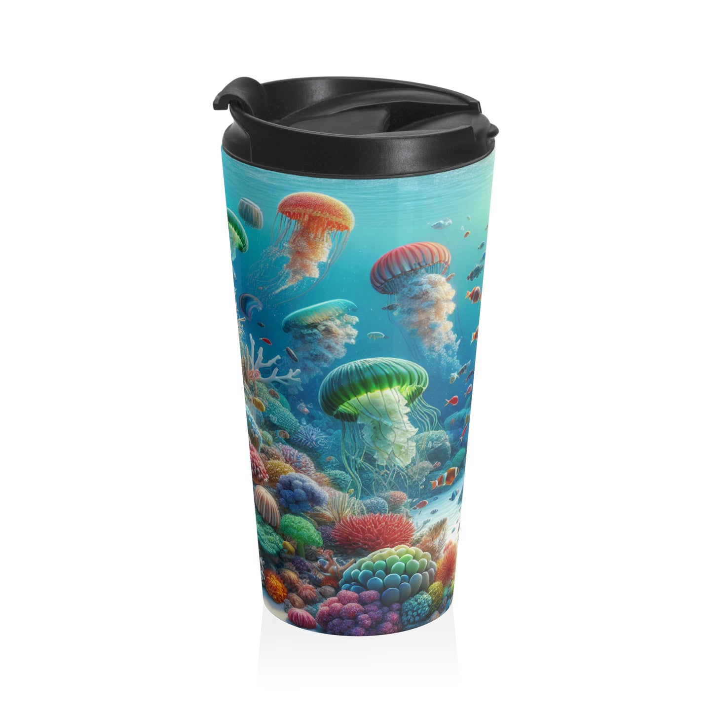 « Jellyfish Fantasy » – La tasse de voyage en acier inoxydable Alien