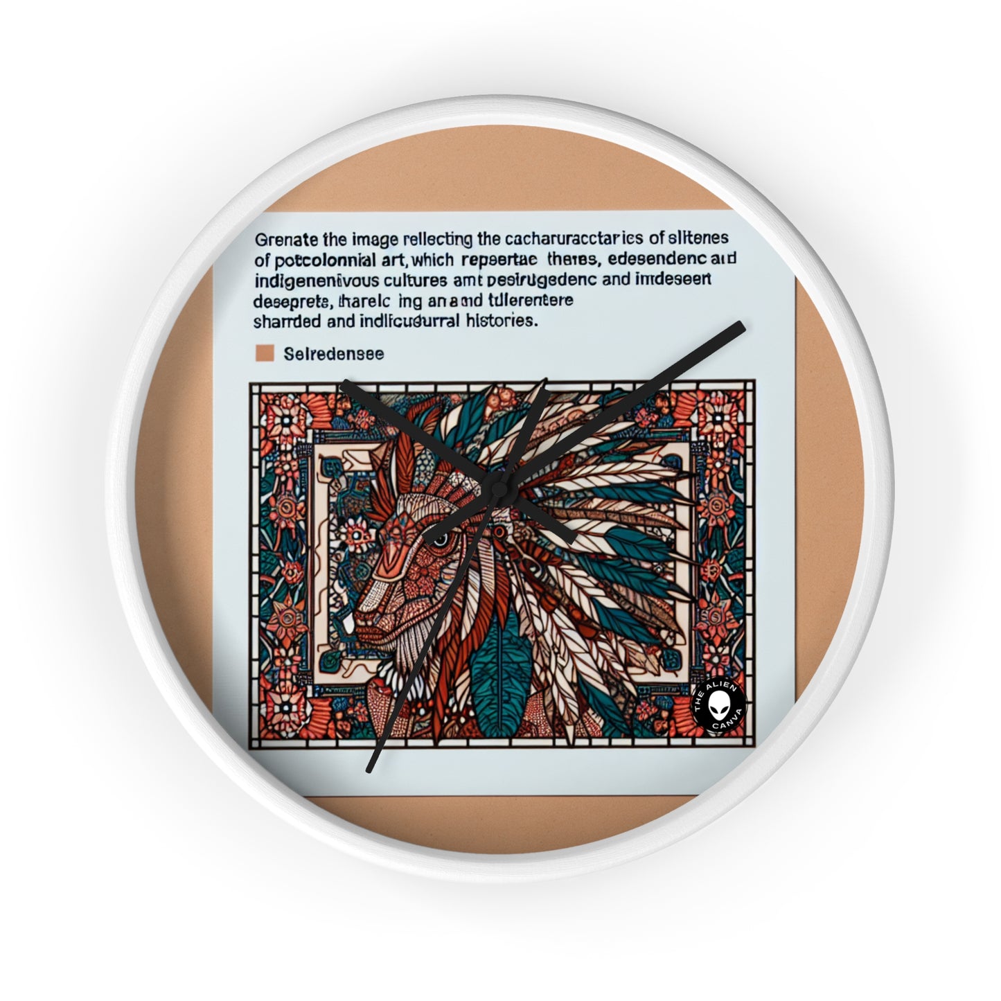 "Resilience Unveiled: A Postcolonial Celebration" - The Alien Wall Clock Postcolonial Art