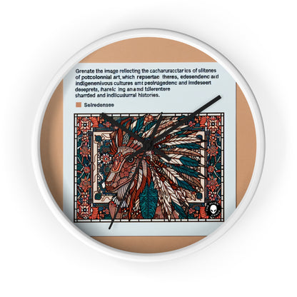 "Resilience Unveiled: A Postcolonial Celebration" - The Alien Wall Clock Postcolonial Art