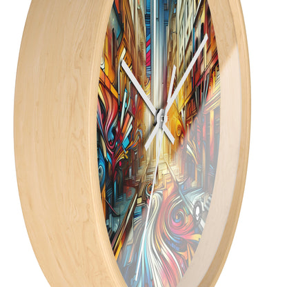 "Urban Ecosystem: A Graffiti Fusion" - The Alien Wall Clock Graffiti Art