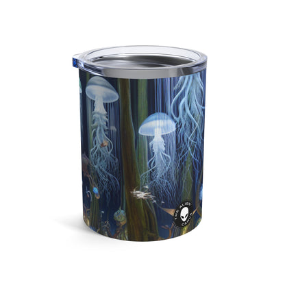 "Jellyfish Grove: Un bosque de fantasía luminiscente" - The Alien Tumbler 10oz