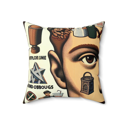 "Chance in Motion: Creating a Fluxus Installation with Found Objects"- The Alien Spun Polyester Square Pillow Fluxus