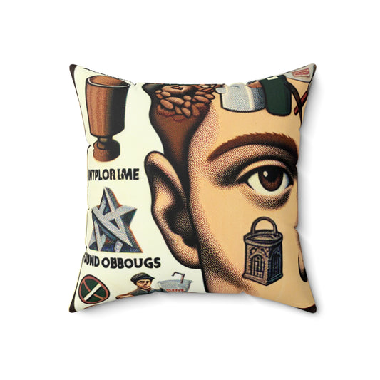 "Chance in Motion: Creating a Fluxus Installation with Found Objects"- The Alien Spun Polyester Square Pillow Fluxus