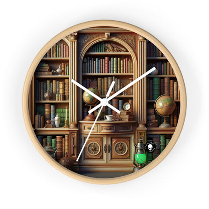 "Revealed Wonders: A Trompe-l'oeil Journey to an Underwater Oasis" - The Alien Wall Clock Trompe-l'oeil