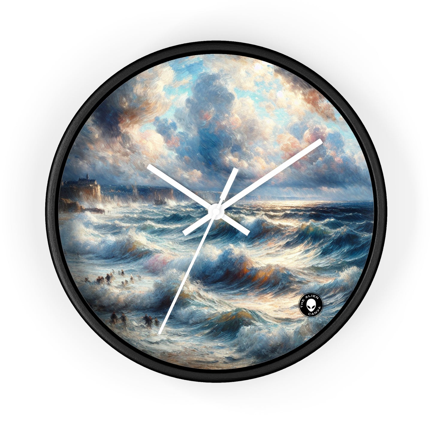 "Storm-Tossed Seas" - L'impressionnisme de l'horloge murale extraterrestre