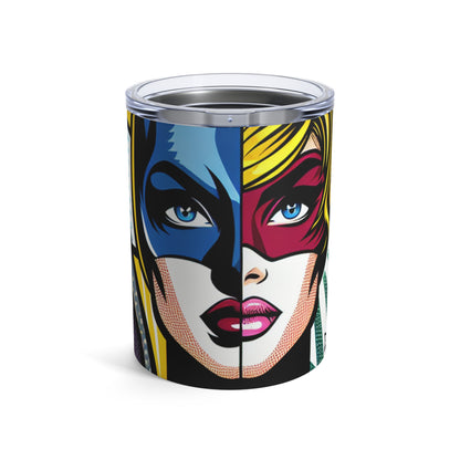 "Héros du Pop Art : Un mélange d'icônes" - The Alien Tumbler 10oz Style Pop Art