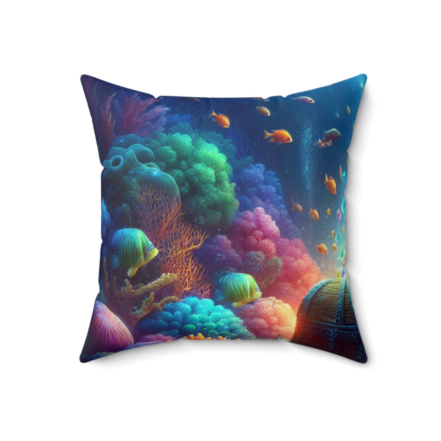 "Treasures of the Deep"- The Alien Spun Polyester Square Pillow