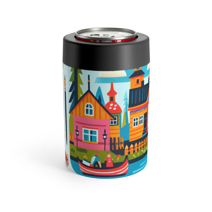 "Whimsical Village: A Folk Art Fairytale" - The Alien Can Holder Folk Art