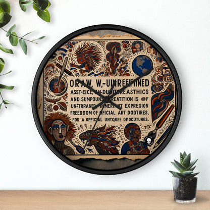 "Visions of the Beyond: A Surreal Dreamscape" - The Alien Wall Clock Outsider Art