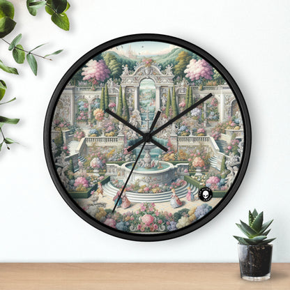 "Garden Elegance: A Rococo Affair" - L'horloge murale Alien Rococo