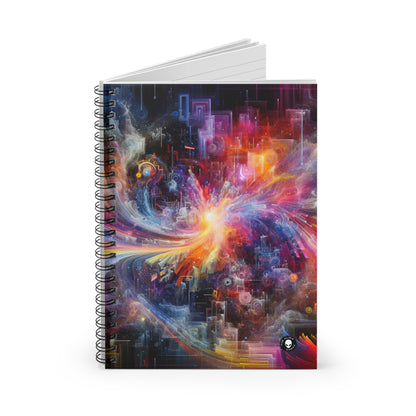 "Chromatic Sundown: Time-Lapse Sky Art" - The Alien Spiral Notebook (Ruled Line) Video Art