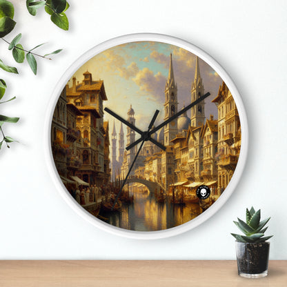 "Riviera Rhapsody: An Abstract Ode to the French Mediterranean" - The Alien Wall Clock New European Painting