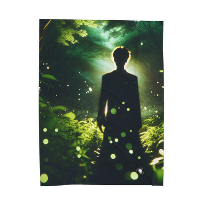 "Enchanted Firefly Forest" - The Alien Velveteen Plush Blanket