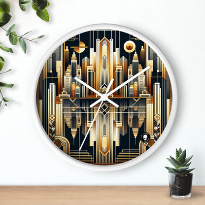 "Luxe Deco: Artistic Elegance at The Grand Hotel" - The Alien Wall Clock Art Deco