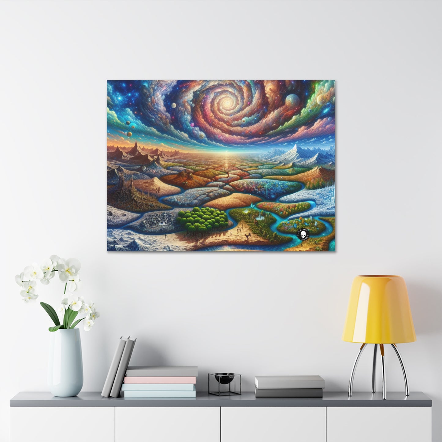 "Galactic Mosaic: A Surreal Landscape" - The Alien Canva