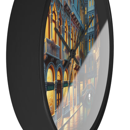 "Venetian Night: A Luminous Street Scene" - The Alien Wall Clock Venetian School