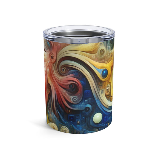 "The Timeless Garden: A Surreal Fusion of Nature and Time" - The Alien Tumbler 10oz Surrealism