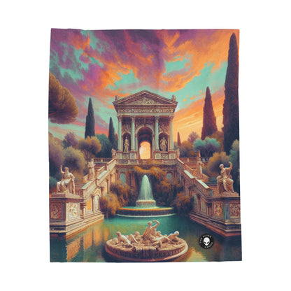 "Modern Roman: Neoclassical Portrait of Elegance" - The Alien Velveteen Plush Blanket Neoclassicism