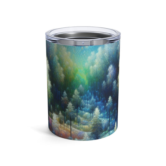 "Moonlit Enchantment: A Vibrant Forest" - The Alien Tumbler 10oz