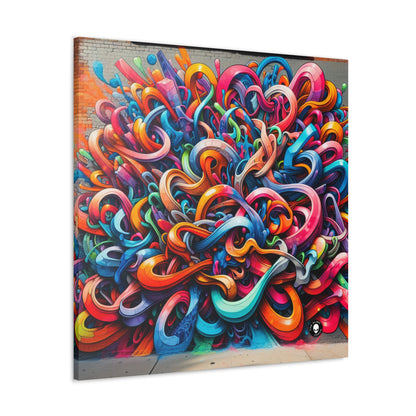 "Urban Vibe: A Graffiti Cityscape" - The Alien Canva Graffiti Art