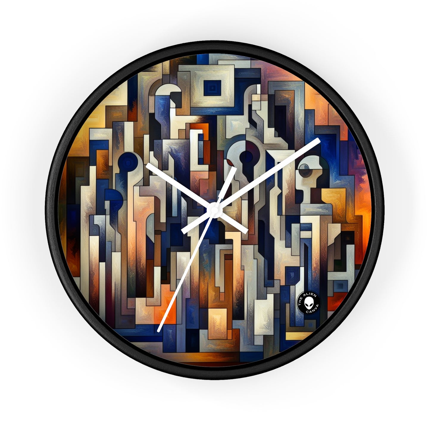 "Enigma Realms: A World of Surreal Beauty" - The Alien Wall Clock Metaphysical Art