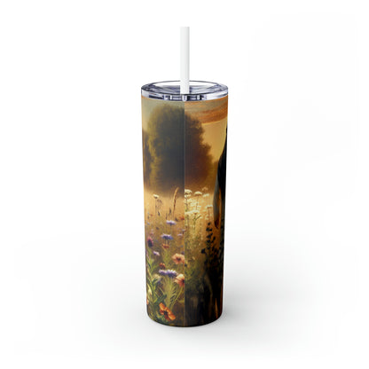 "Sweet Summer Sunset" - The Alien Maars® Skinny Tumbler with Straw 20oz Romanticism Style