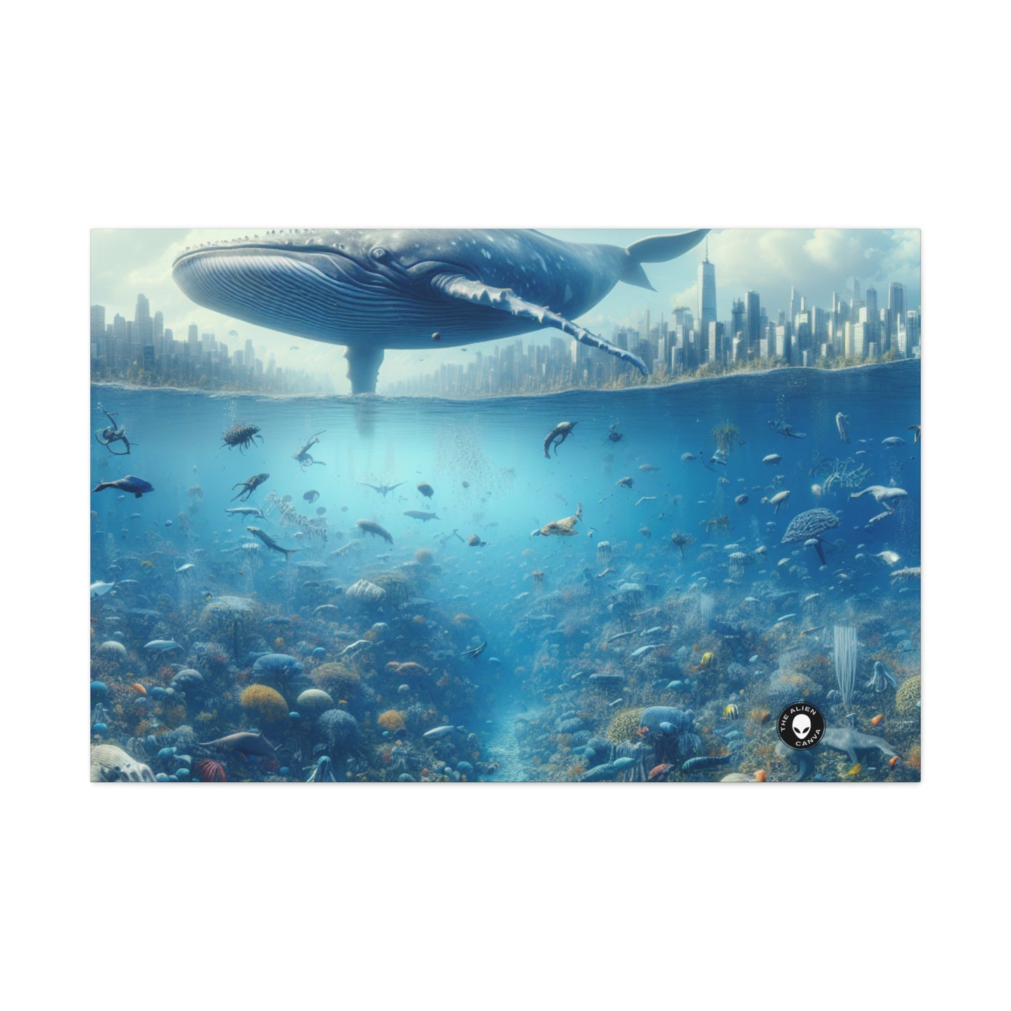 "Whale City: A Surreal Underwater Wonderland" - The Alien Canva