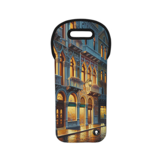 "Venetian Night: A Luminous Street Scene" - The Alien Wine Tote Bag Venetian School