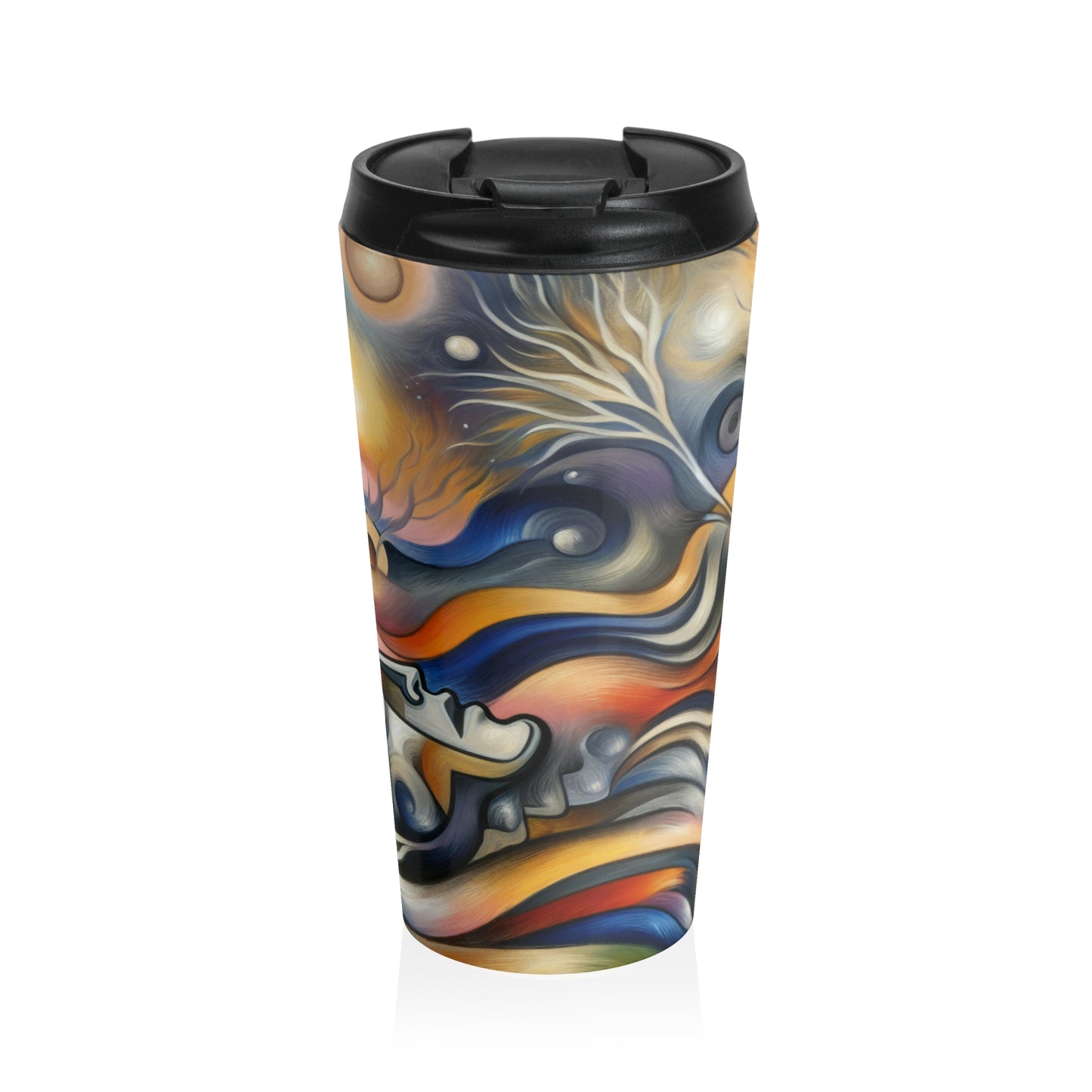 "Everyday Enchantment: A Surreal World in Motion" - The Alien Stainless Steel Travel Mug Surrealist Automatism