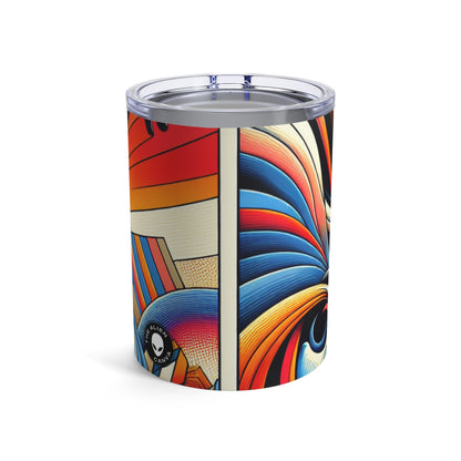 "Renacimiento dinámico: un retrato remodernista de un superhéroe moderno" - The Alien Tumbler 10oz Remodernism