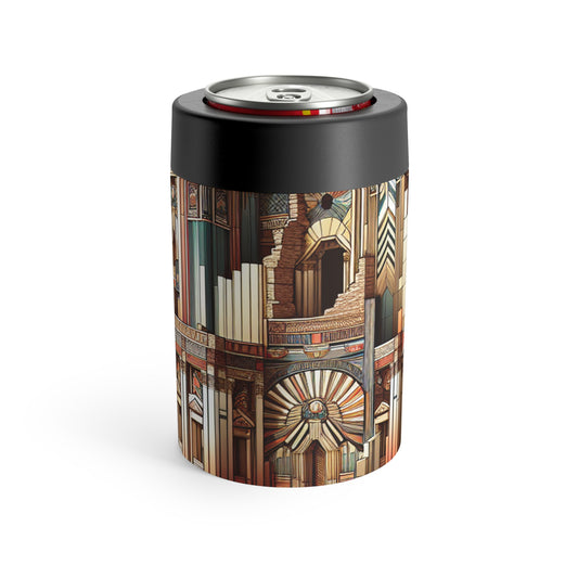 "Deco Ruins: Geometric Art in an Ancient Setting" - The Alien Can Holder Art Deco Style