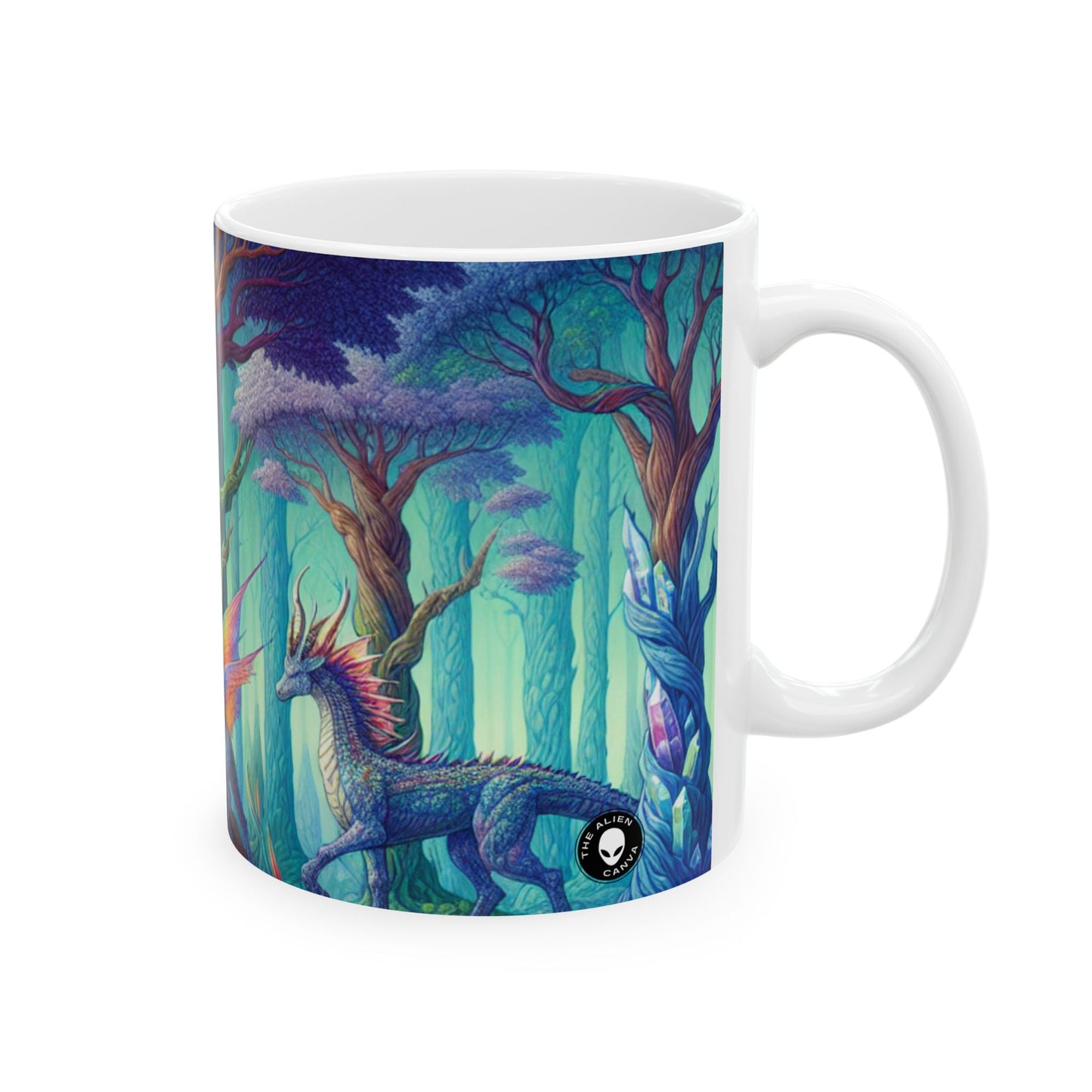 "Crystal Forest: Realm of Mythical Beings" - The Alien Ceramic Mug 11oz